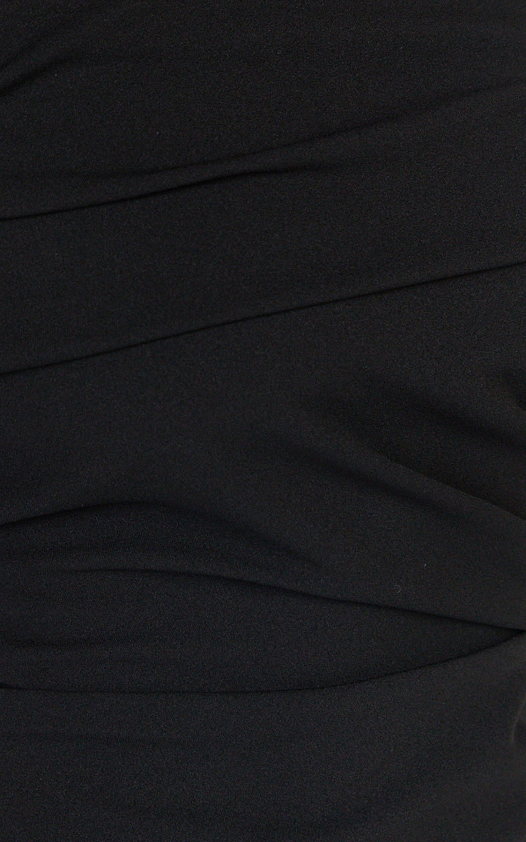 Ottilie Maxi Dress - Pin Tucked One Shoulder Fitted Dress in Black