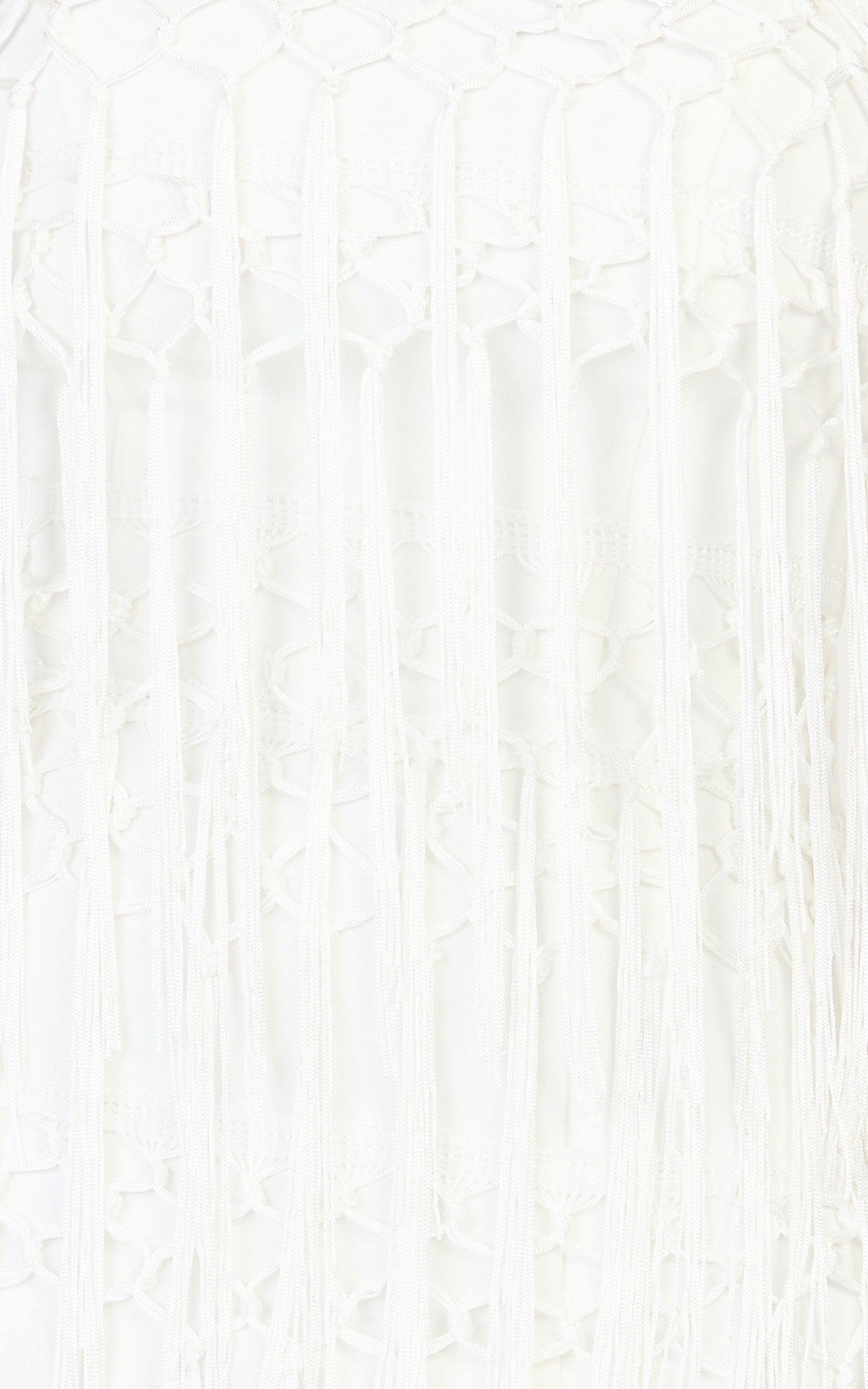 Kyle Mini Dress - Strapless Tassel Bodycon Dress in White