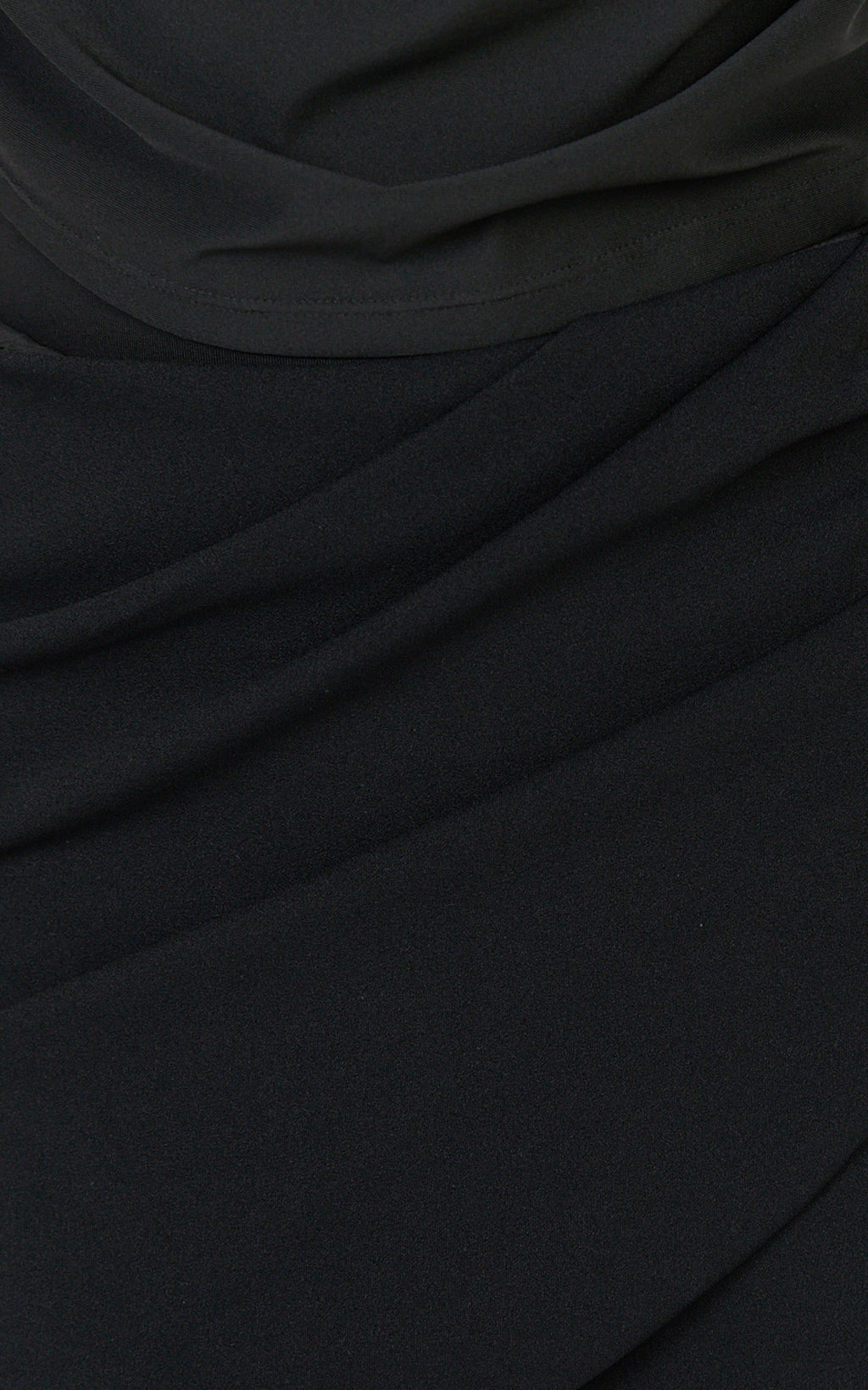 Cosette Mini Skirt - Mid Rise Wrap Detail Fitted Skirt in Black