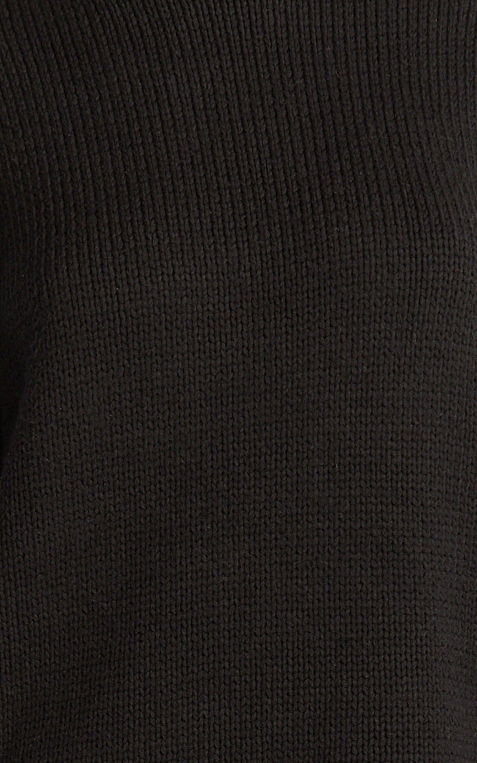 Kira Jumper - Crew Neck Oversized Knit Jumper in Black