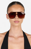 Gillian Sunglasses - Square Sunglasses in Torte