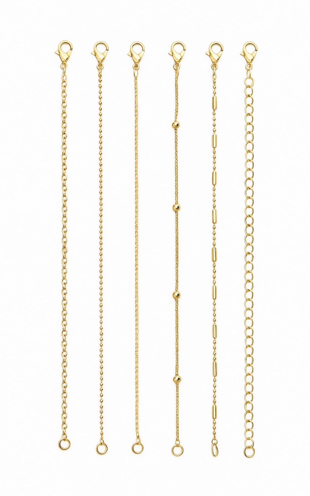 Kaia 5 Pack Fine Bracelets in Gold