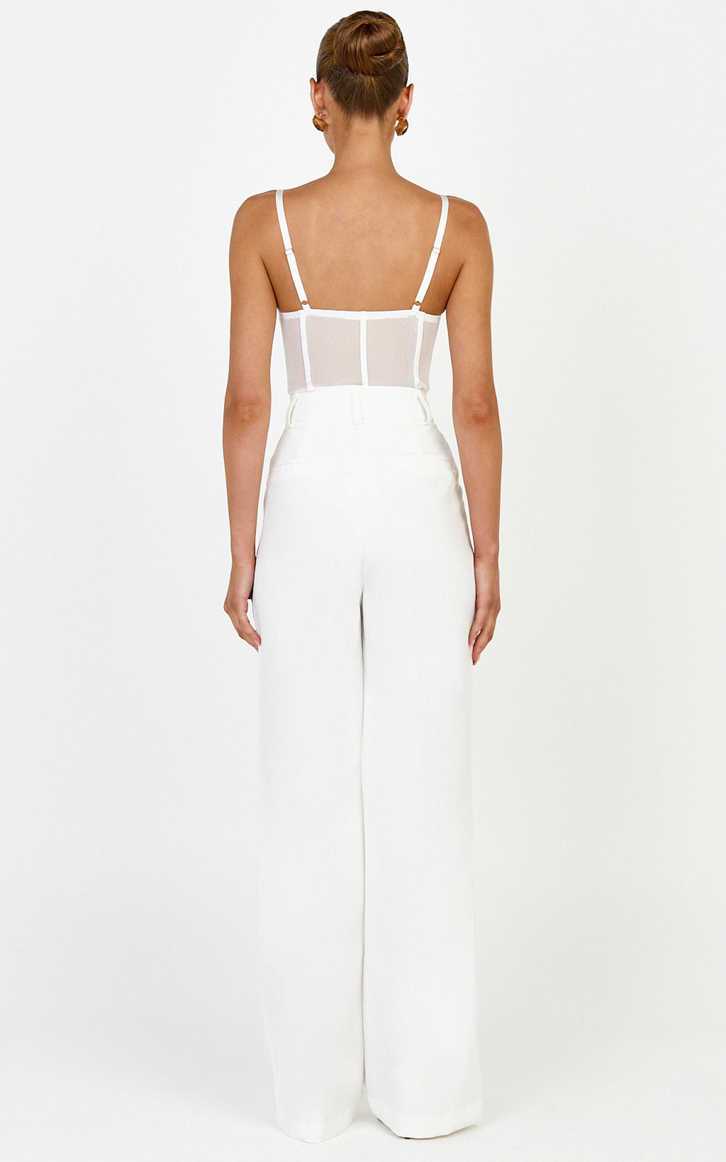 Iris Bodysuit - Corset Lace Bodysuit in Cream