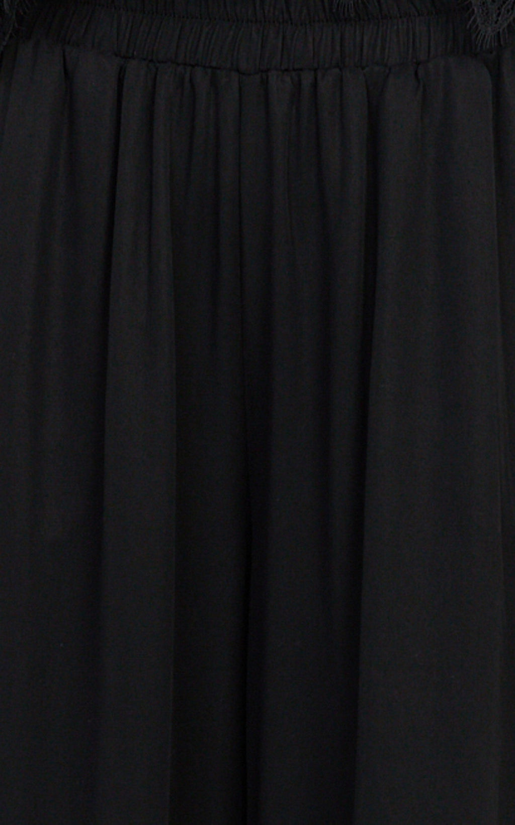 Cardi Pants - High Waist Elastic Wide Leg Pants in Black