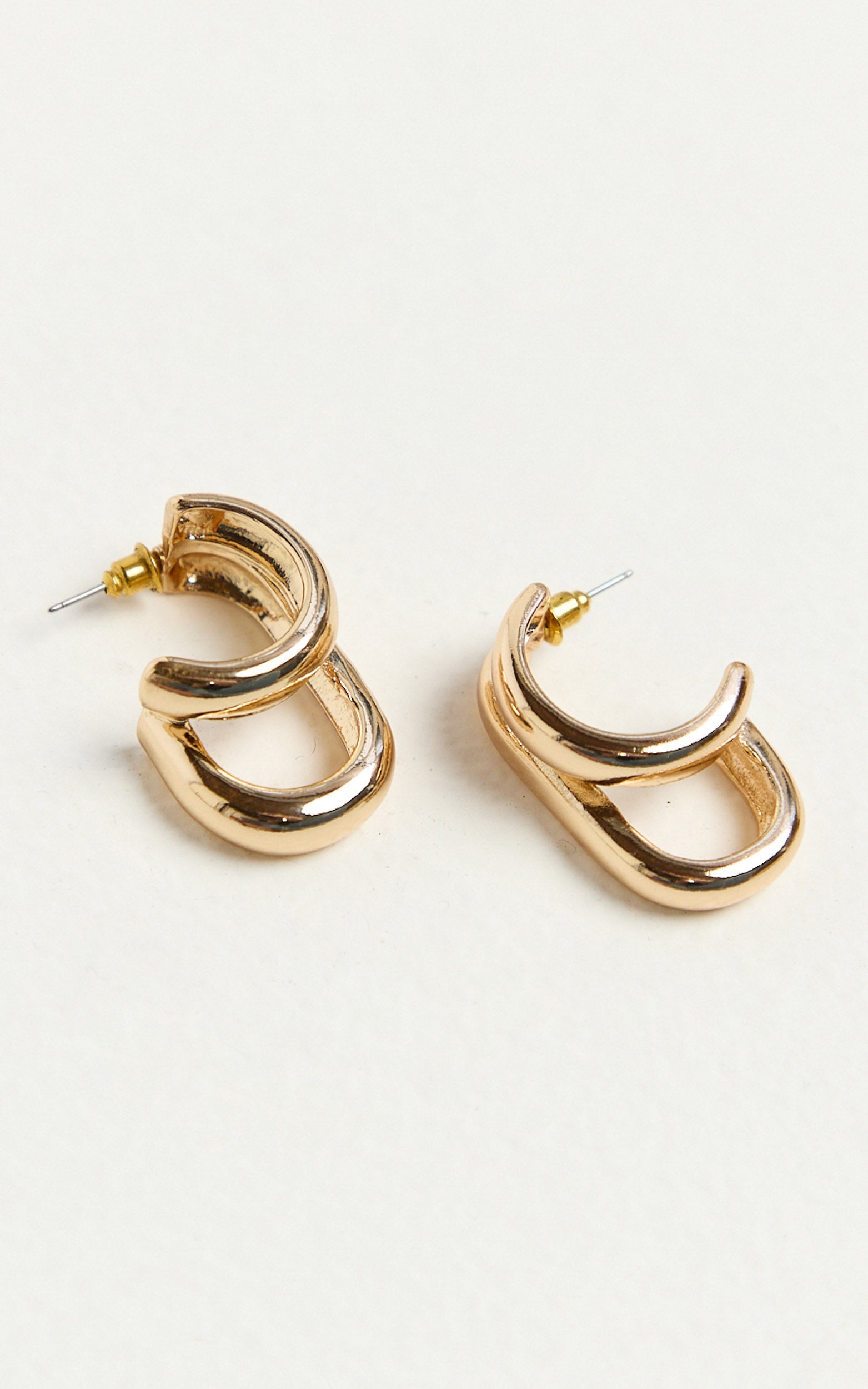Eileen Earrings - Double Hoop Earrings in Gold