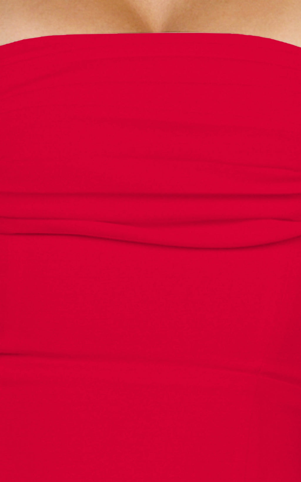 Inez Mini Dress - Gathered Bust A Line Shoulder Tie Dress in Red