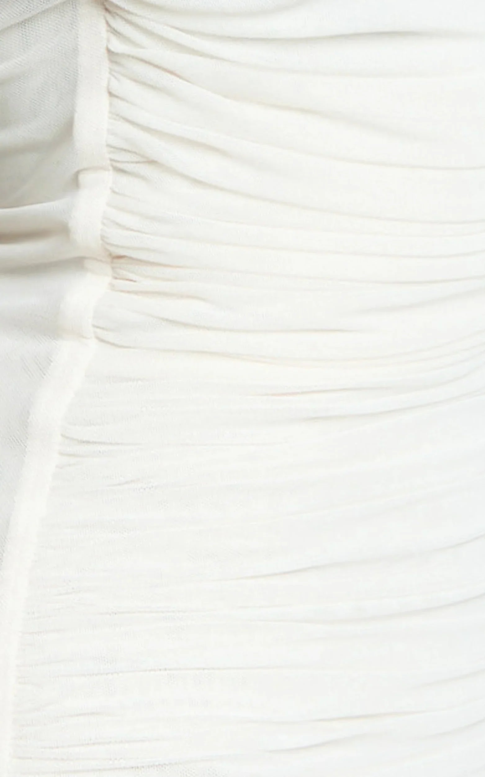 Larson Maxi Dress - Asymmetric Tie Neck Column Dress in Cream