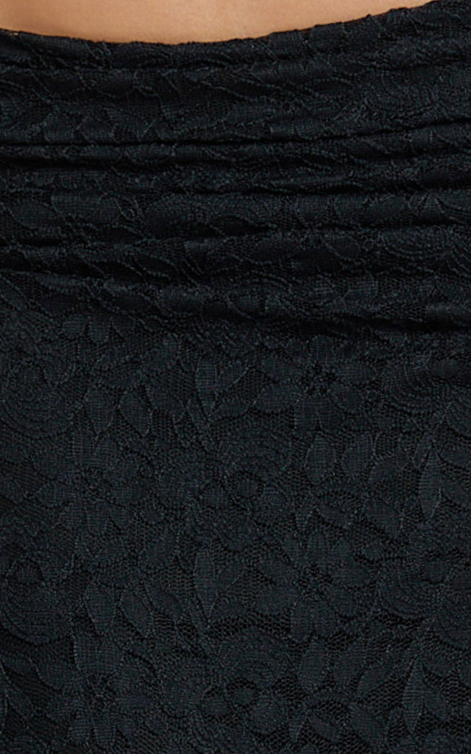 Andrea Two Piece Top and Skirt Set - Lace Cami Top And Midi Skirt in Black