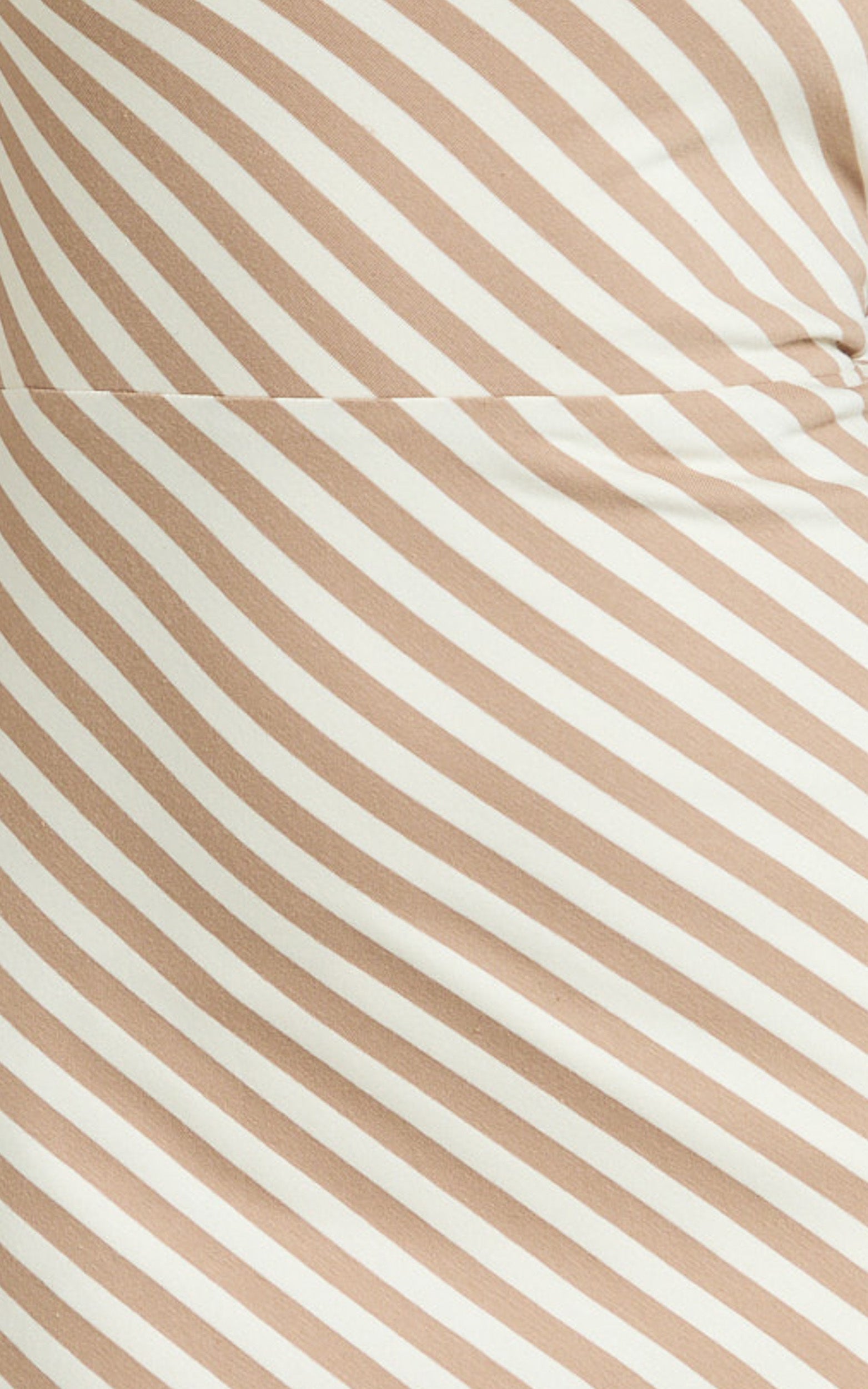 Dora Midi Dress - One Shoulder Dress in Beige