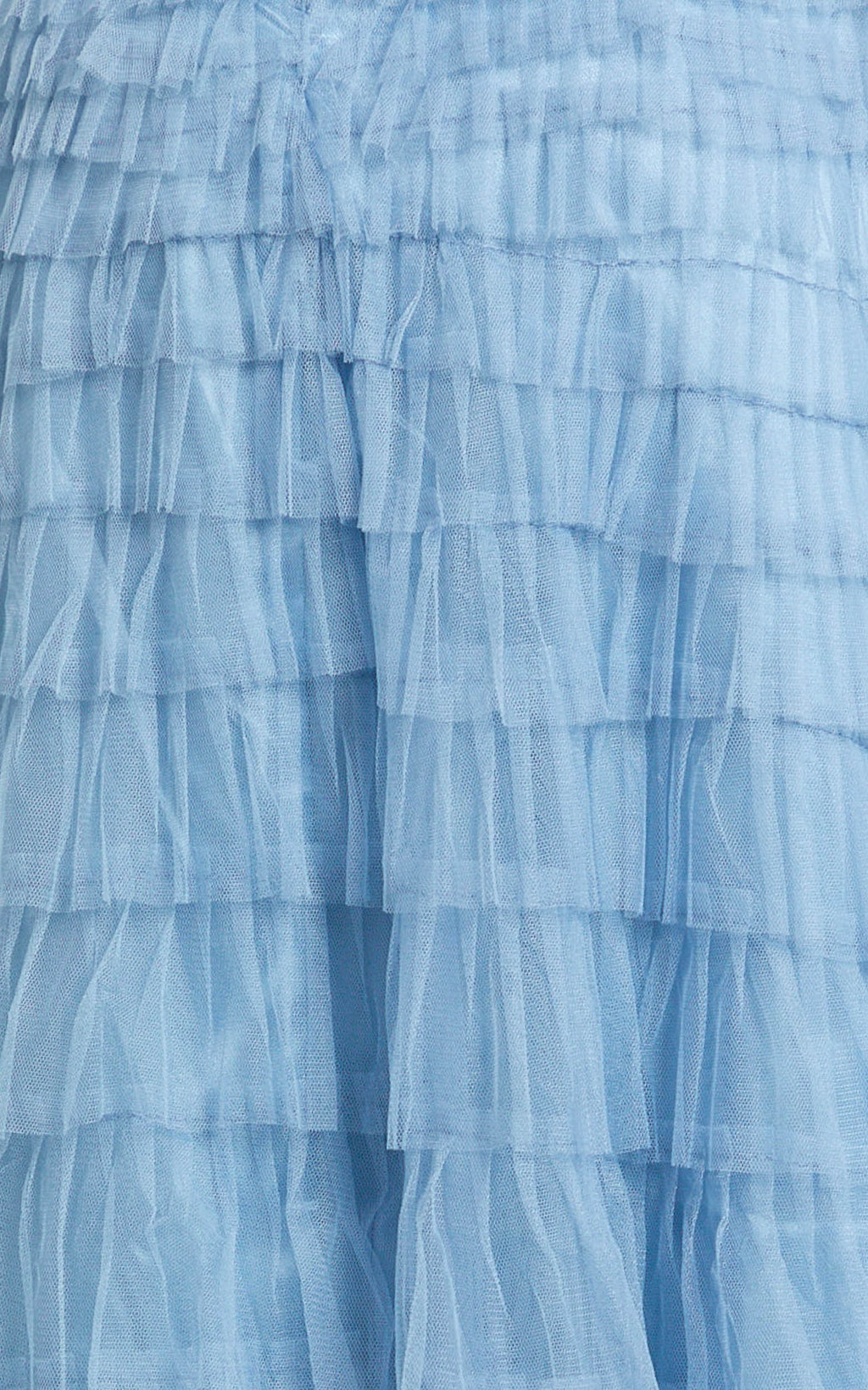Emelia Midi Dress - Shoulder Tie Tiered Dress in Blue