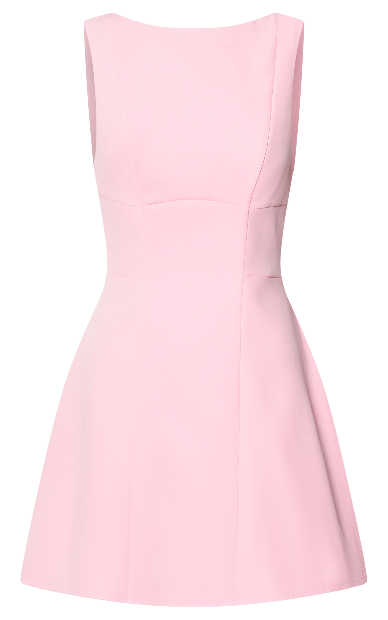 Arisa Mini Dress - High Neck Backless Dress in Pink