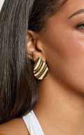 Harley Textured Earrings in Gold