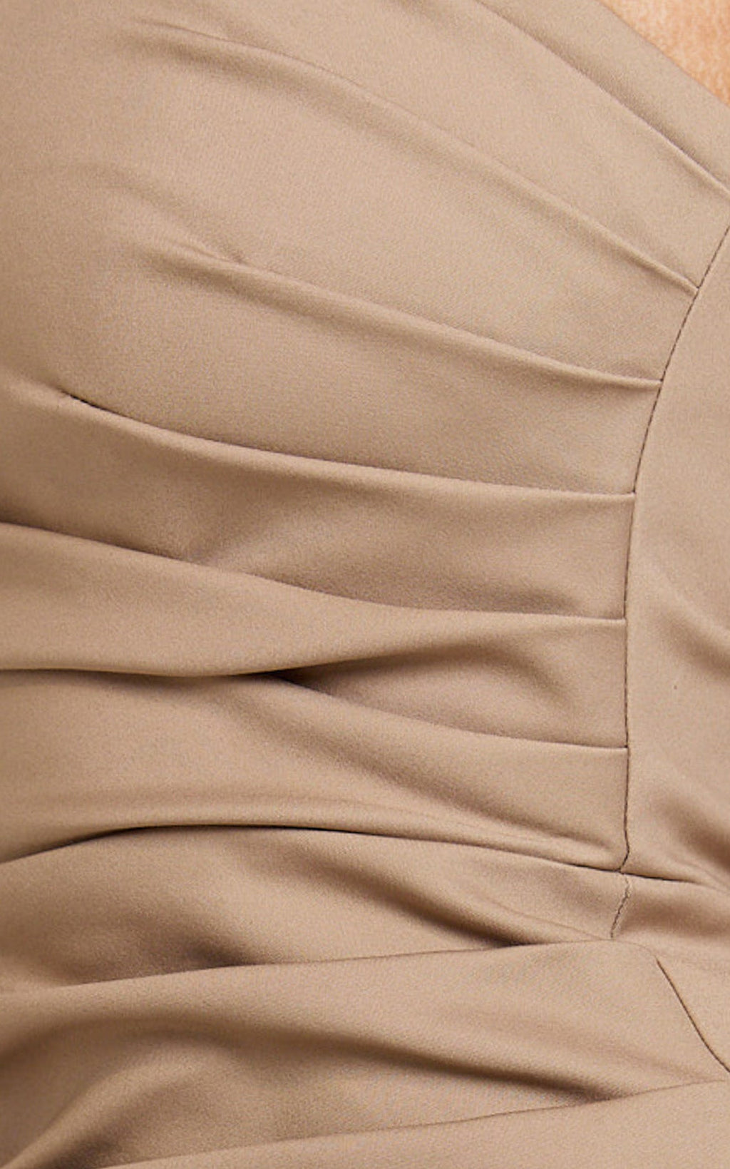 Jamie Maxi Dress - Strapless Ruched Fitted Column Dress in Mocha