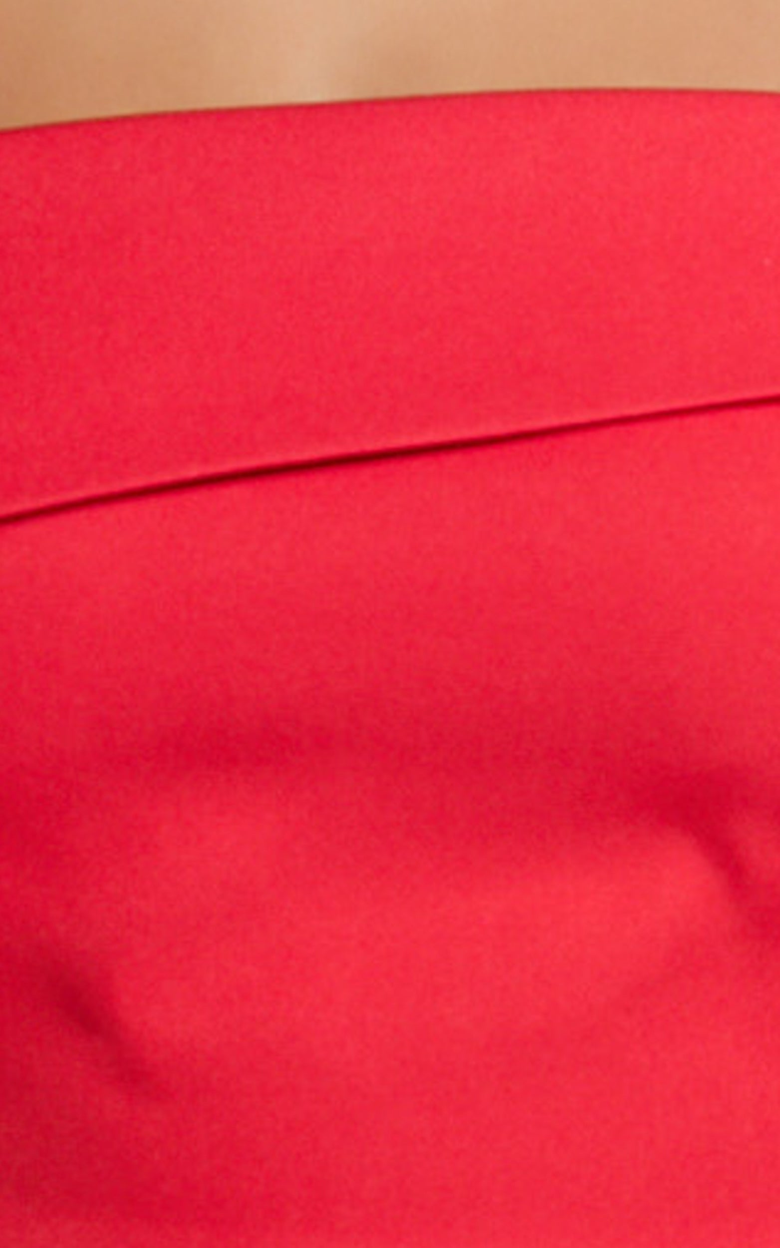 Lily Two Piece Set - Off Shoulder Tie Detail Top and Tailored Pant Set in Red