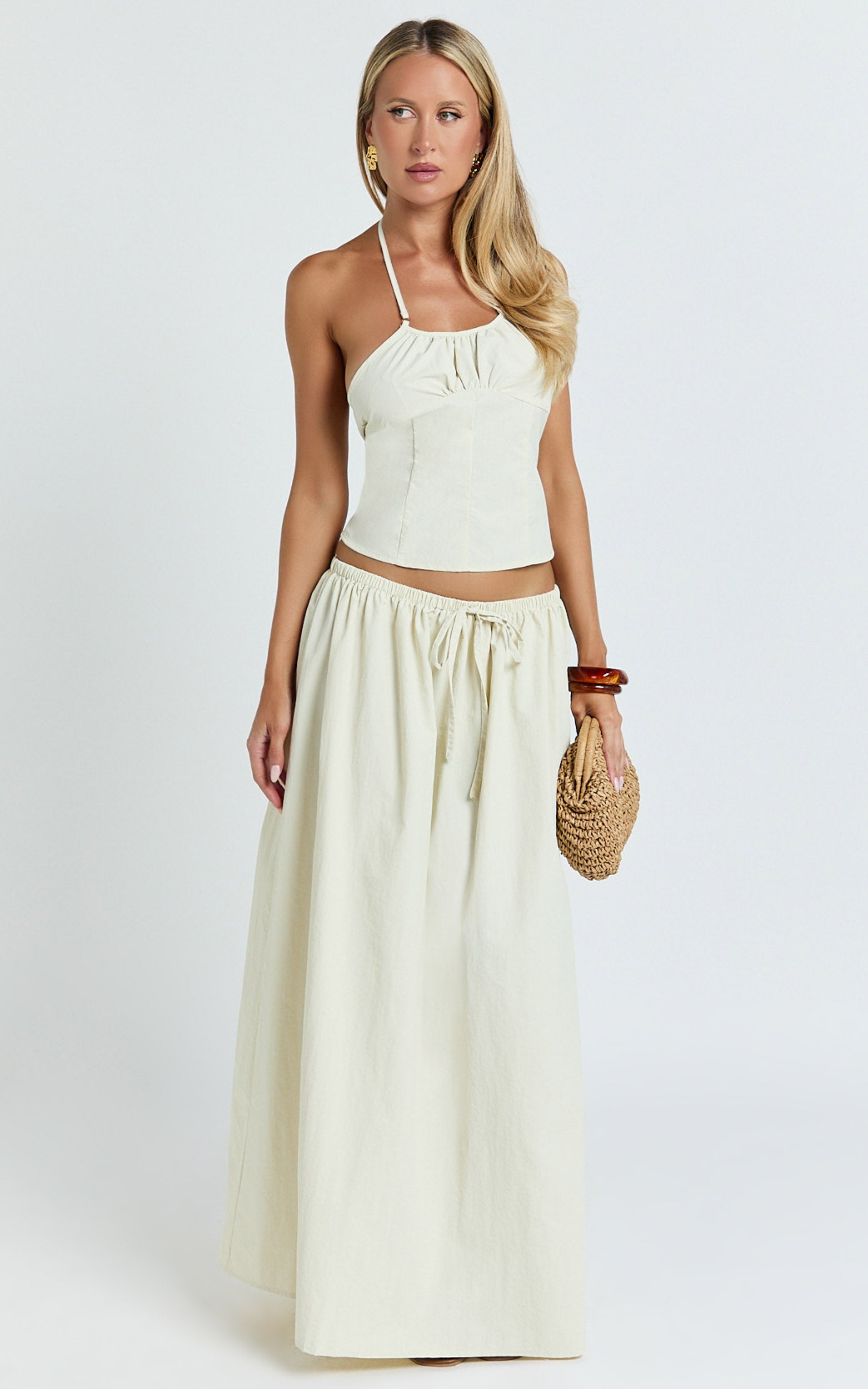 Lioness - Sweet Escape Maxi Skirt in Oyster