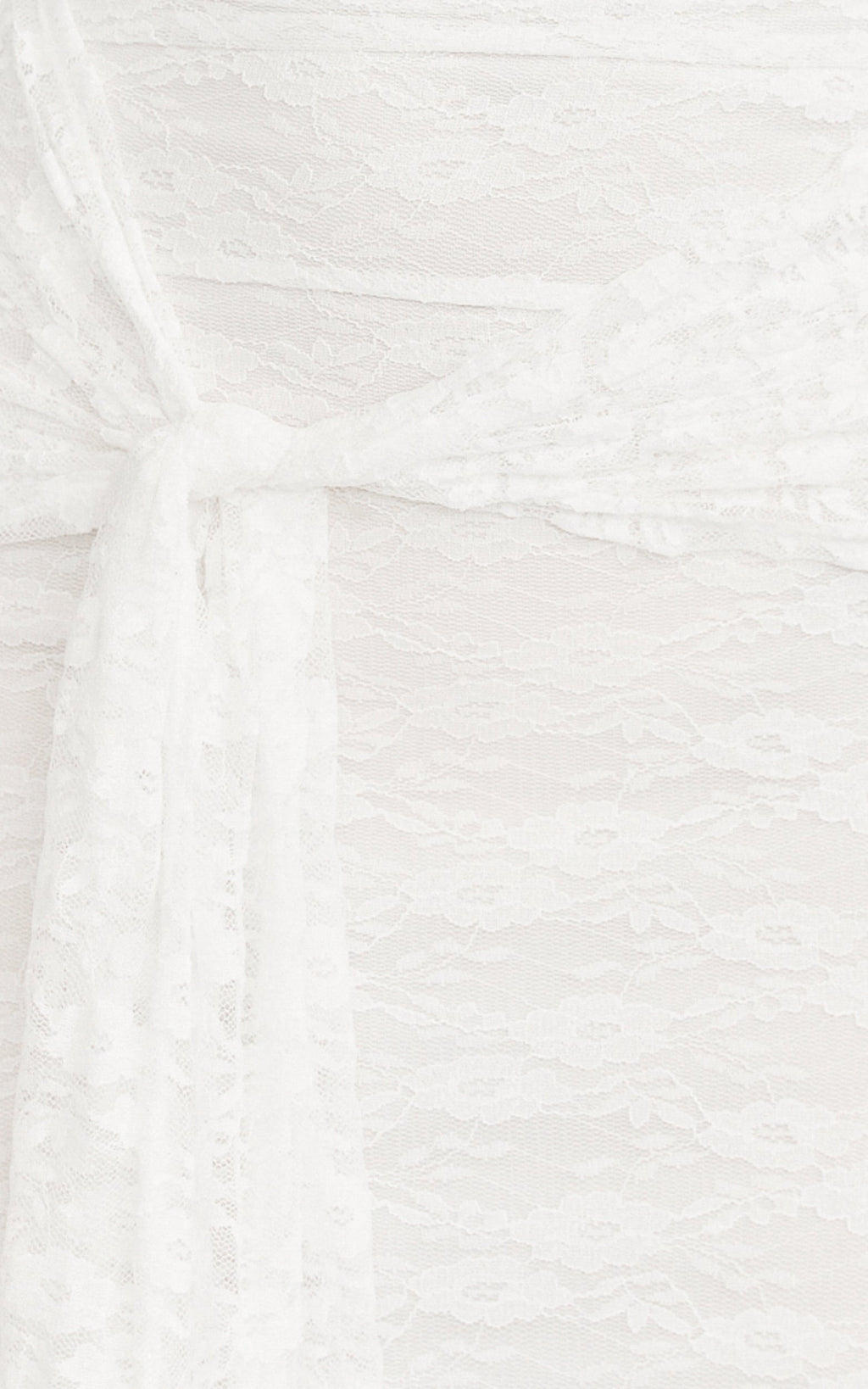 Melville Maxi Dress - Off Shoulder Long Sleeve Lace Dress in White