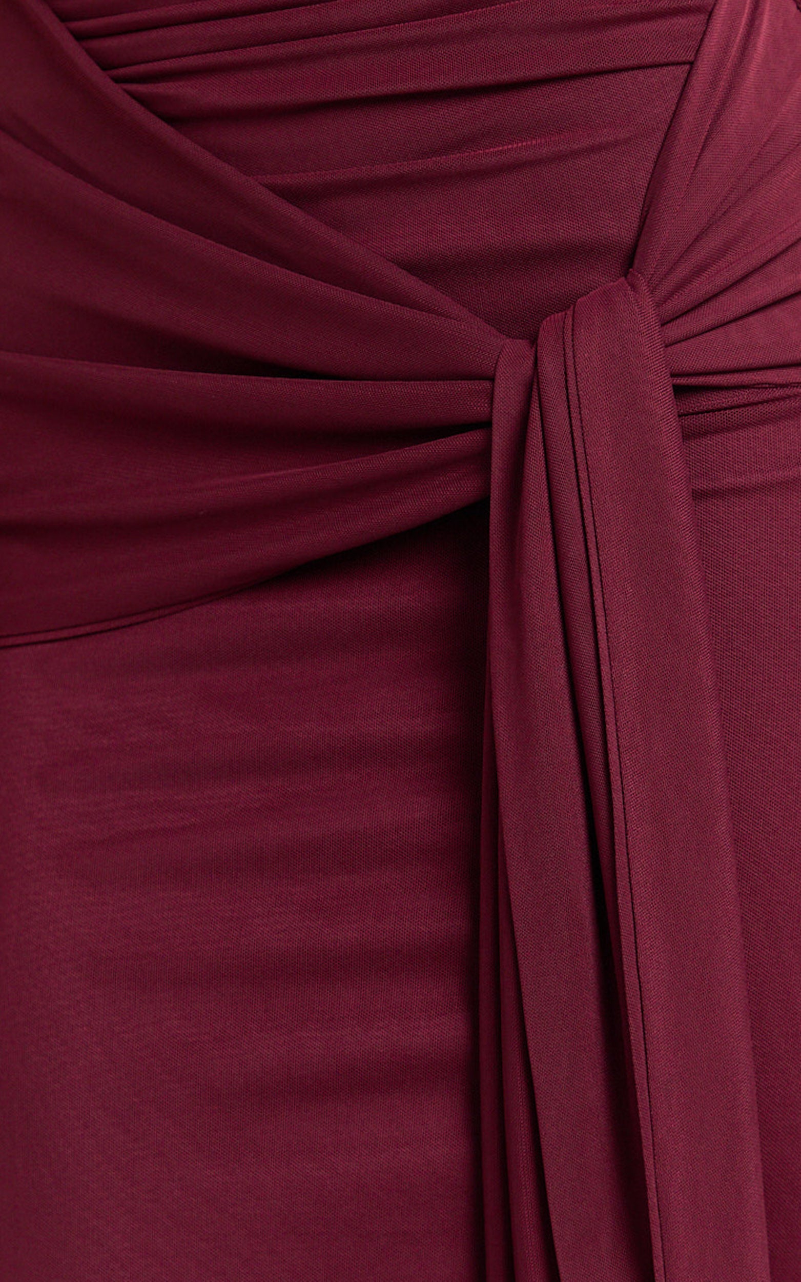 Nicolette Maxi Dress - Cape Sleeve Off Shoulder Dress in Wine