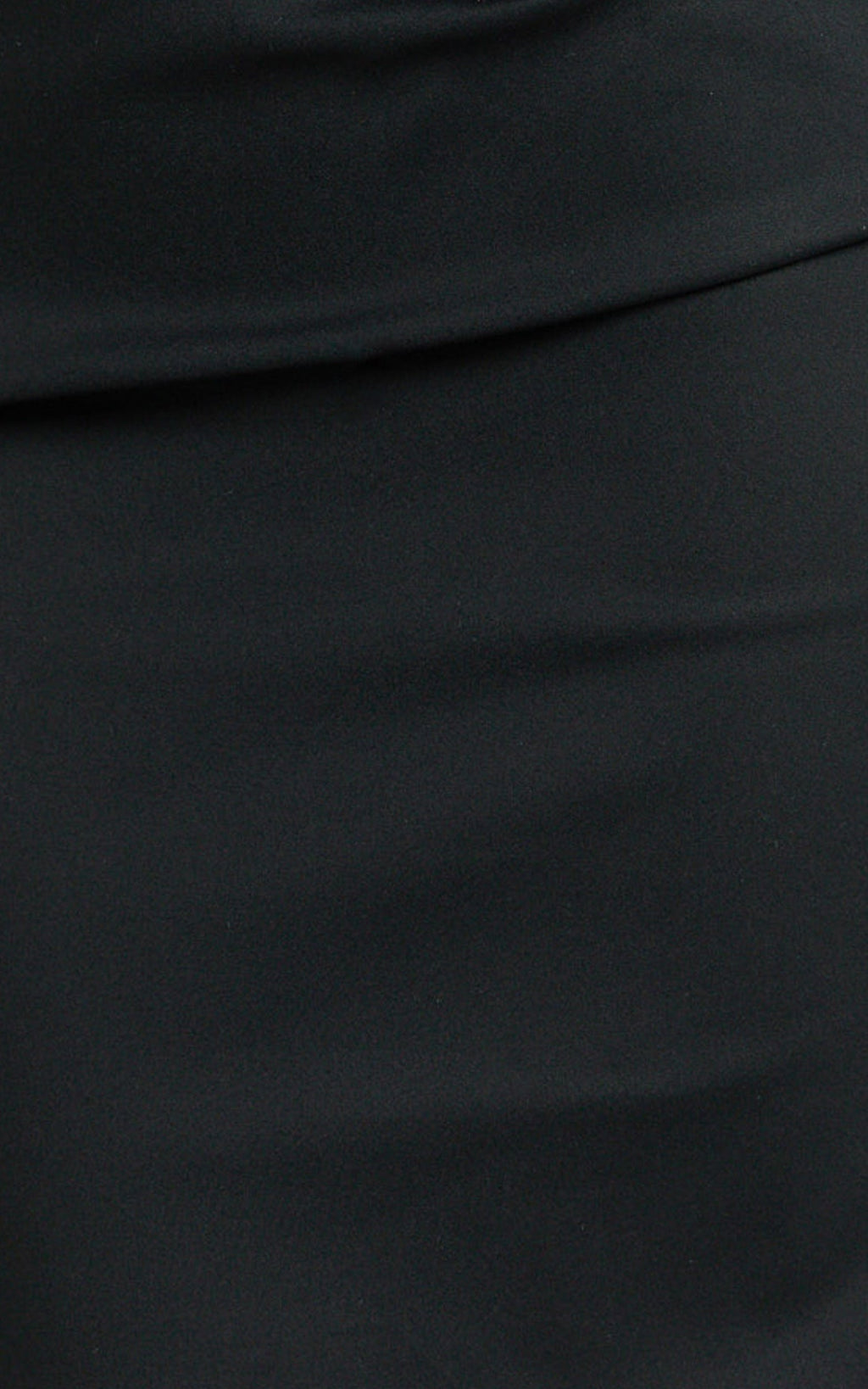 Pietra Midi Dress - Strapless Side Seam Tucks Fitted Dress in Black