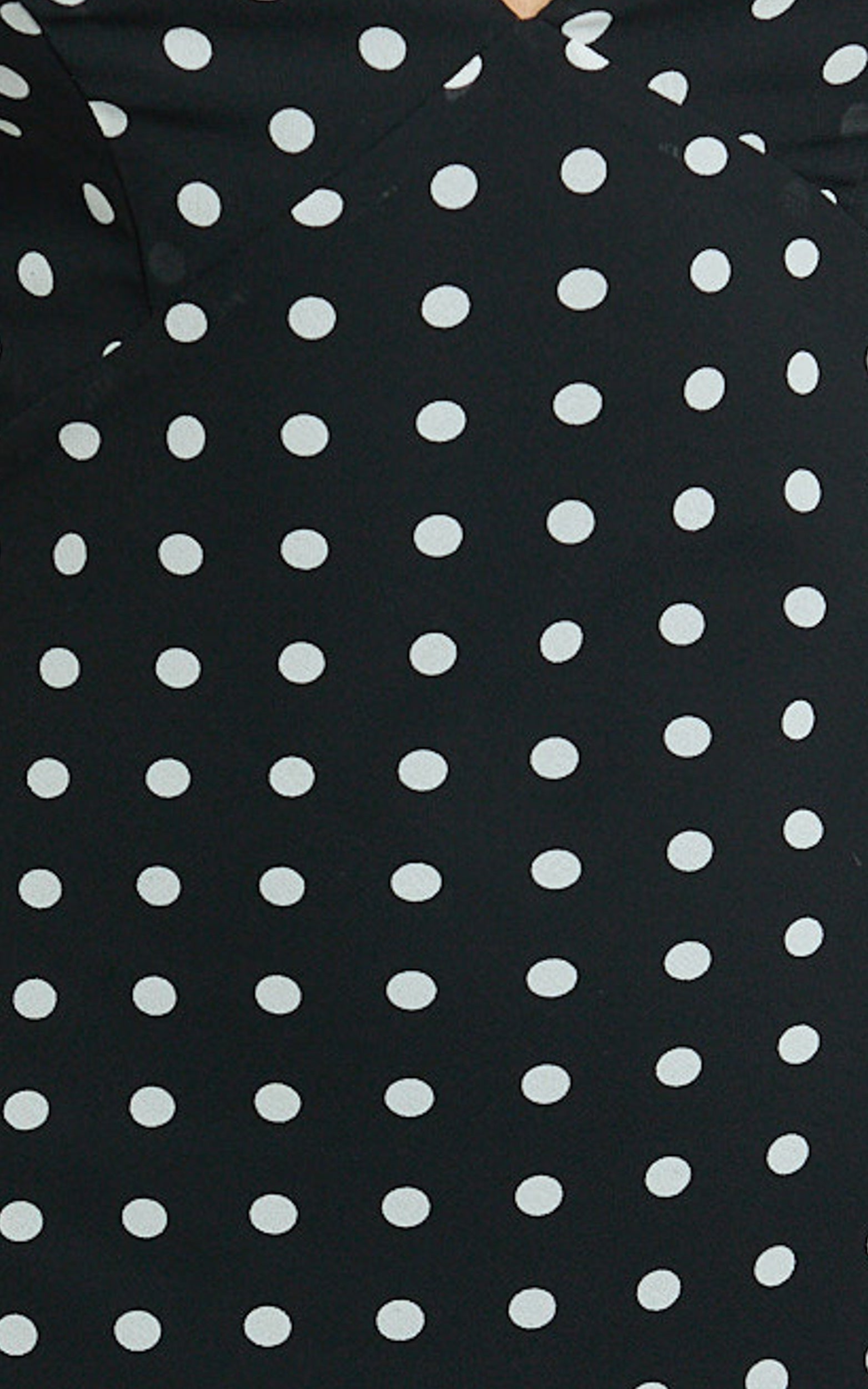 Quincy Maxi Dress - Satin Slip Dress in Black Polka Dot