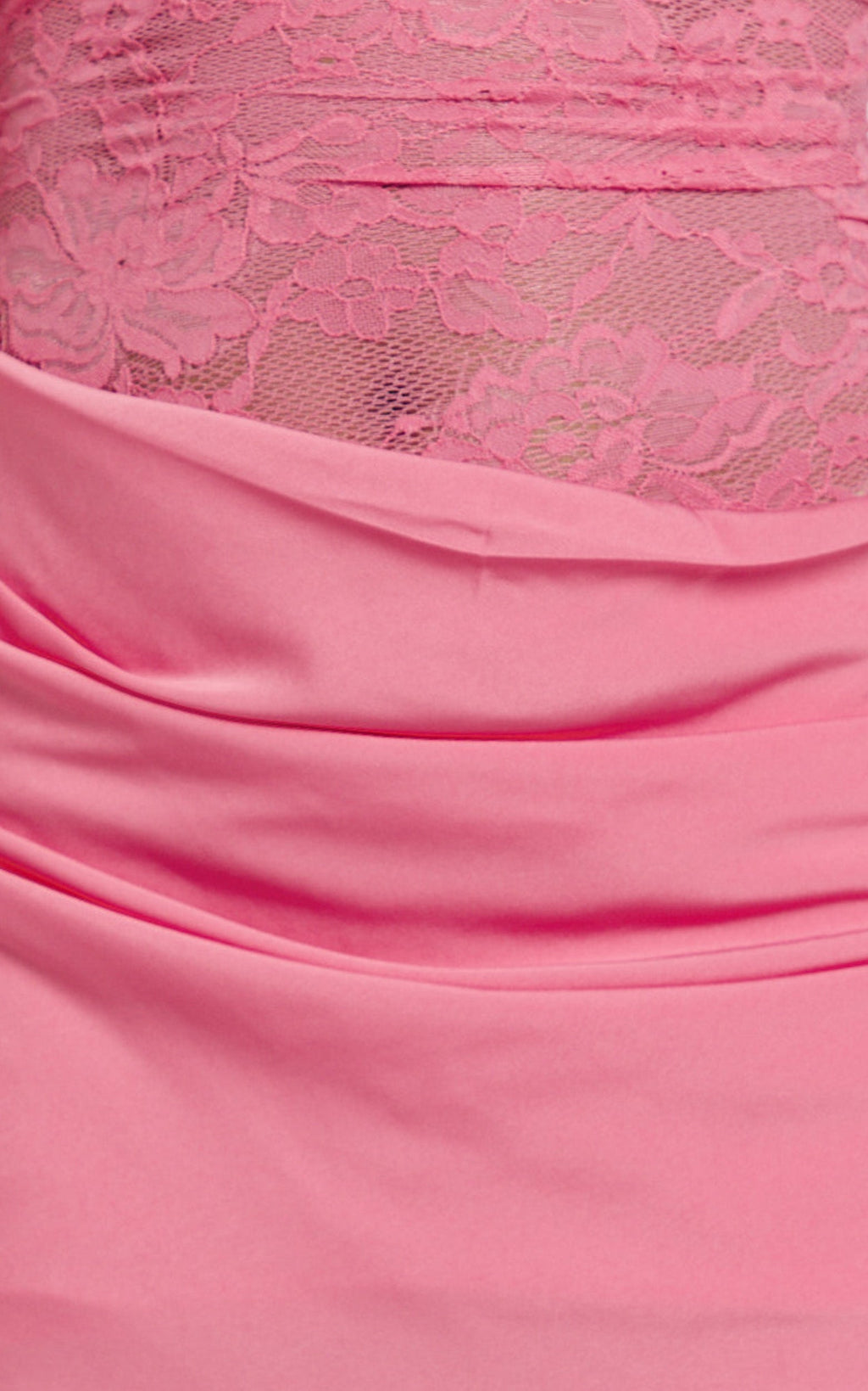 Rania Maxi Dress - Contrast Lace Bodice Bias Cowl Drop Waist Dress in Dark Pink