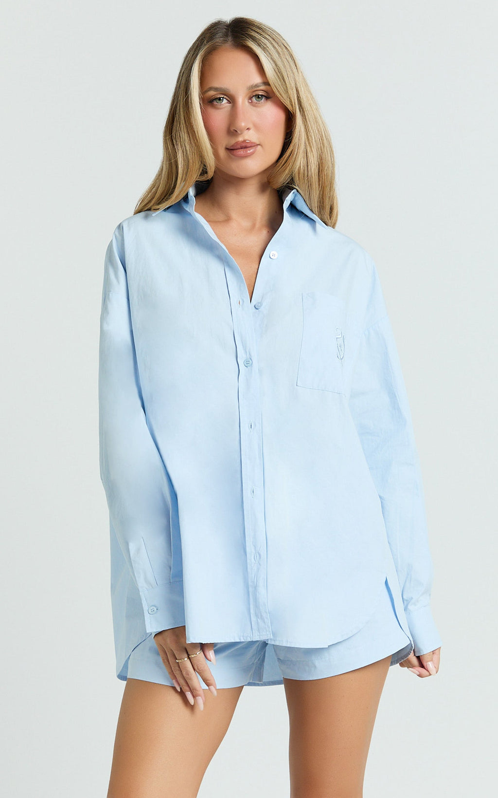 The Hunger Project x Showpo - THP Collared Button Up Long Sleeve Shirt in Blue