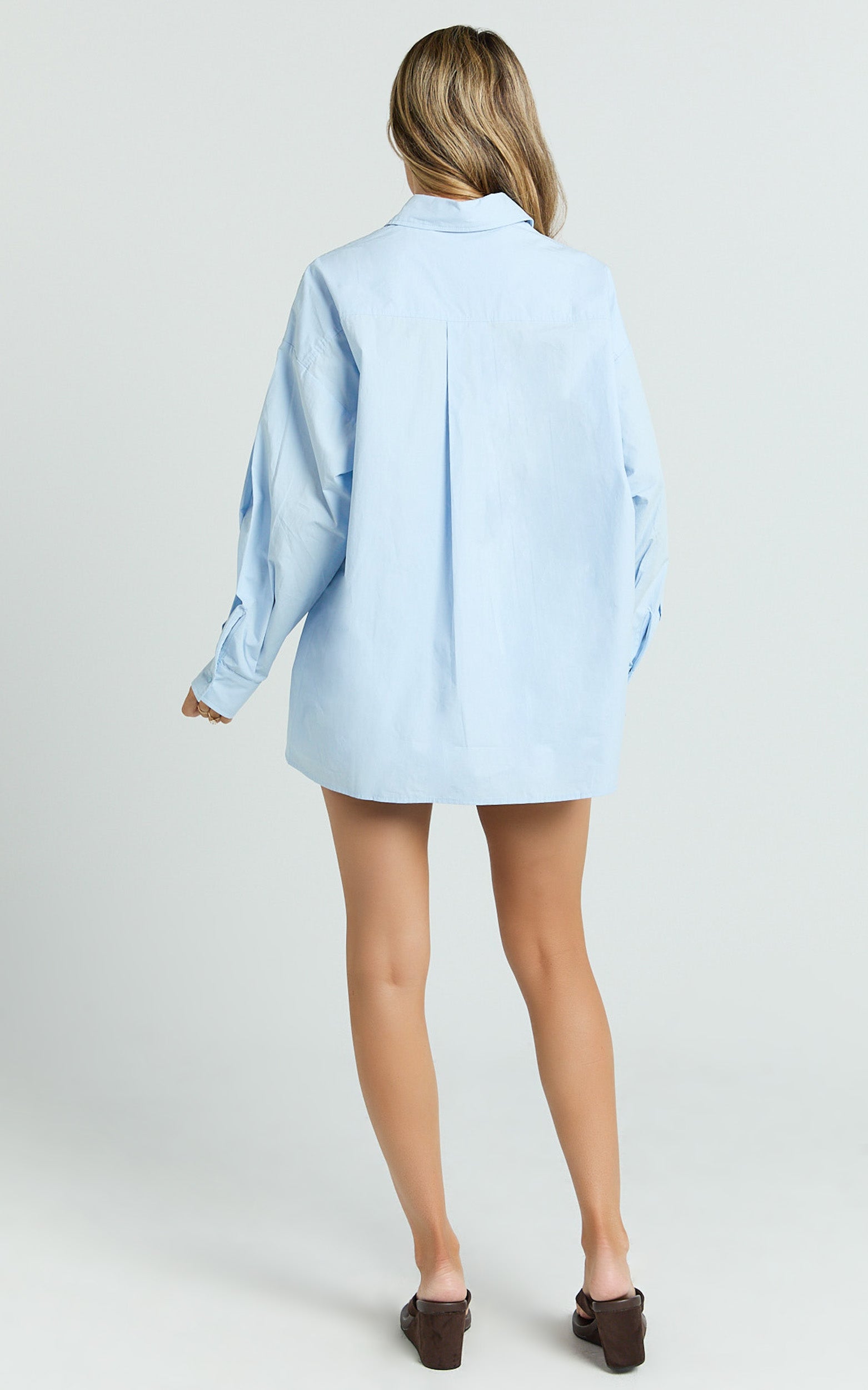 The Hunger Project x Showpo - THP Collared Button Up Long Sleeve Shirt in Blue