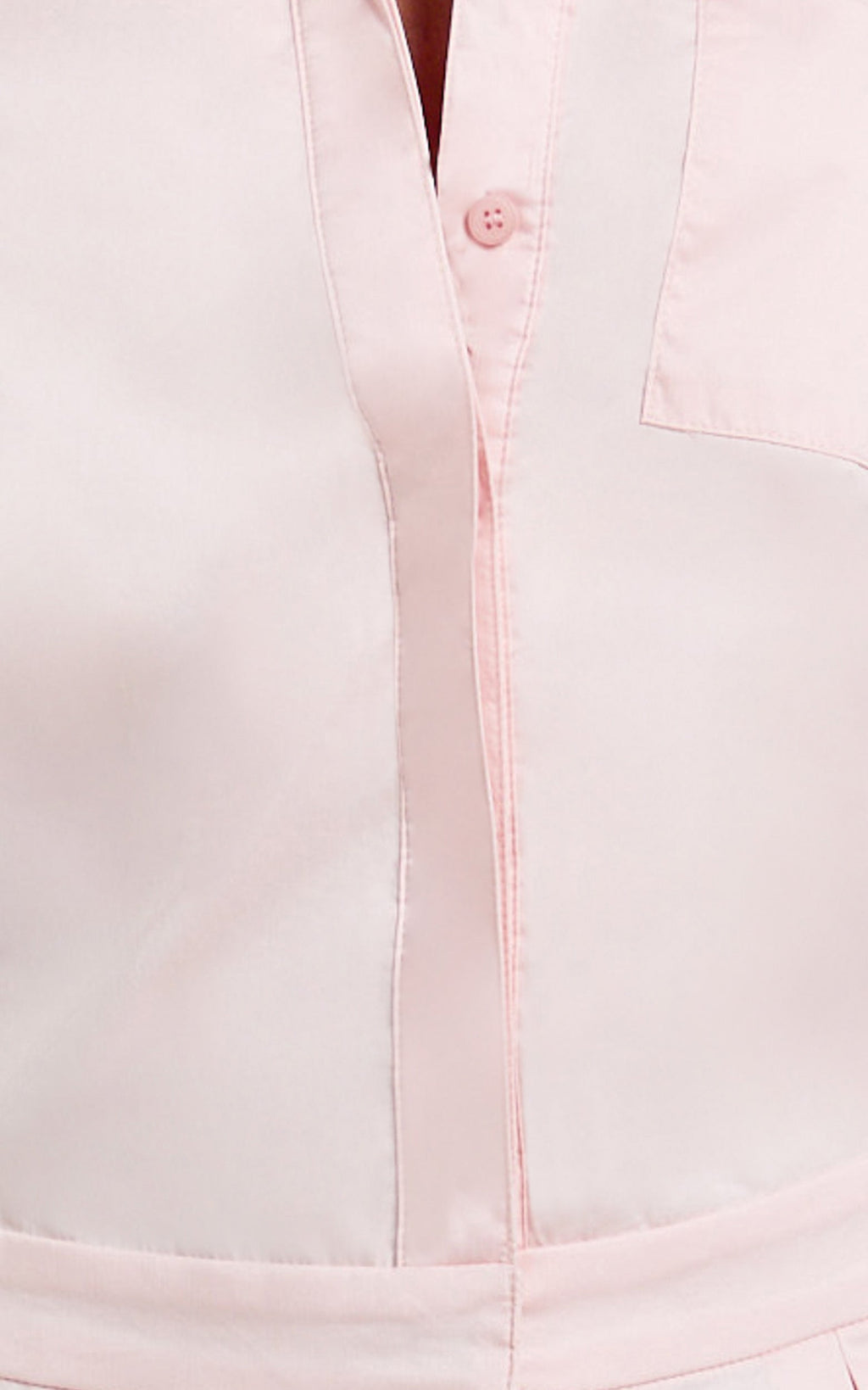 Valentina Mini Dress - Collared Long Sleeve Button Front Dropped Waist Dress in Pink