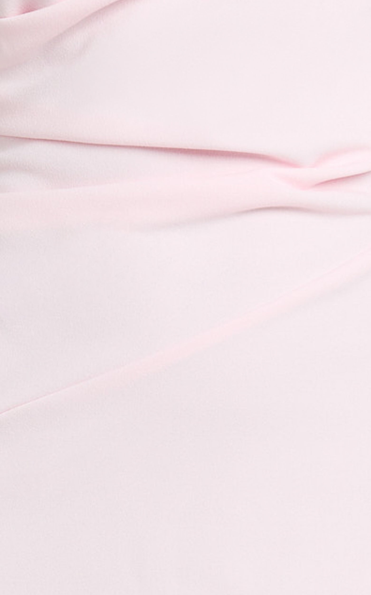 Visenta Midi Dress - Asymmetrical Sleeve Dress in Pink