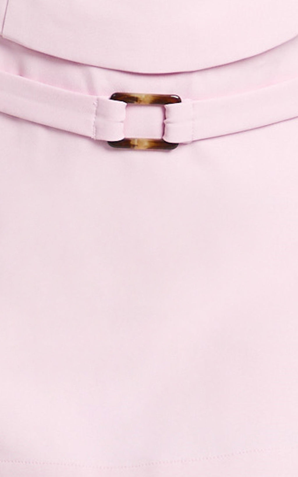 Xena Mini Skirt - Pencil Mid Waist Buckle Skirt in Pale Pink