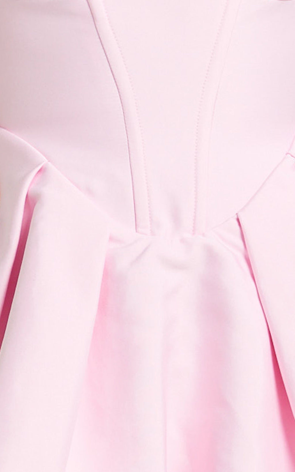 Yara Mini Dress - Plunge Corset Front V Waist Fit And Flare Dress in Pink