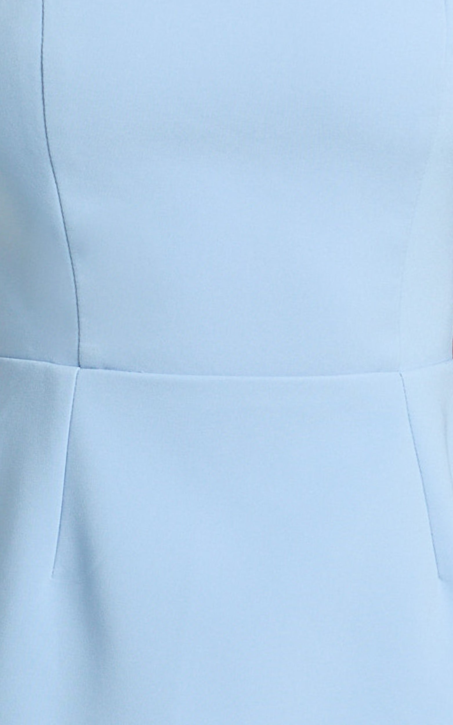 Yuna Mini Dress - Cap Sleeve Open Back Fit And Flare Tulip Dress in Blue