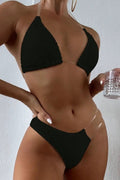 Black Clear Straps 2pc Bikini