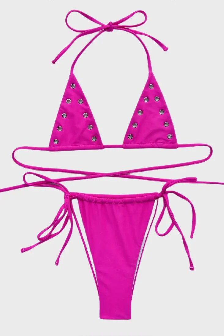 Pink Grommet Ultra Sexy Drawstring Cheeky 2Pc Swimsuit Bikini