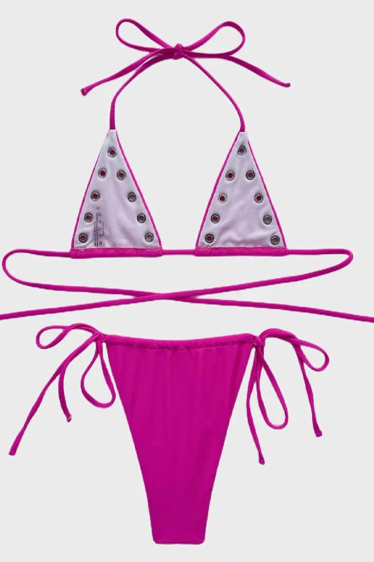 Pink Grommet Ultra Sexy Drawstring Cheeky 2Pc Swimsuit Bikini